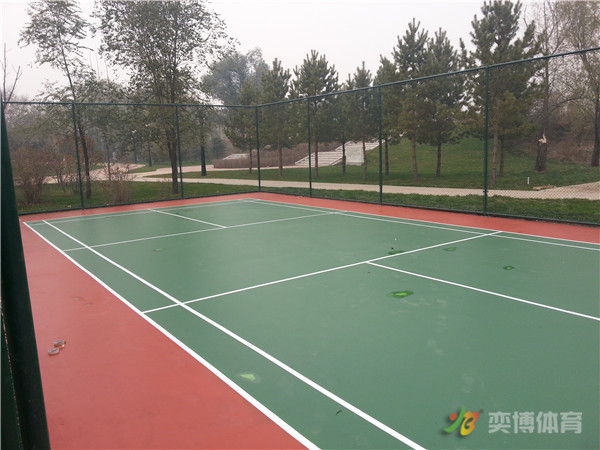 甘南文明公园乒乓球塑胶地面